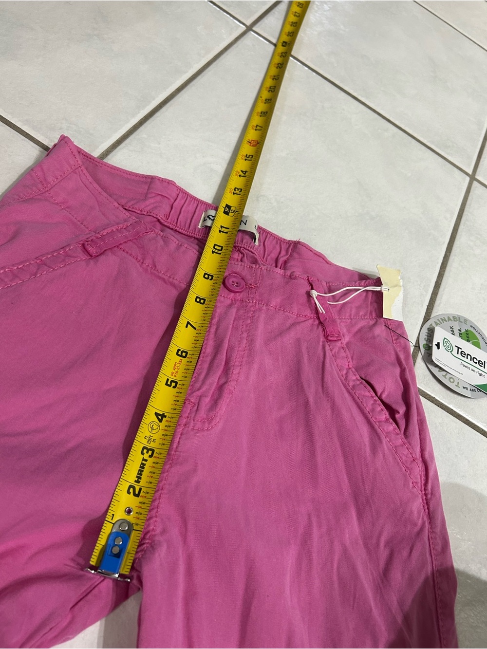 Women’s Cargo Tie-Waist Pants in Hot Pink - Picture 3 of 9